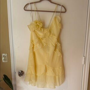Vero Moda Yellow Ruffle Dress